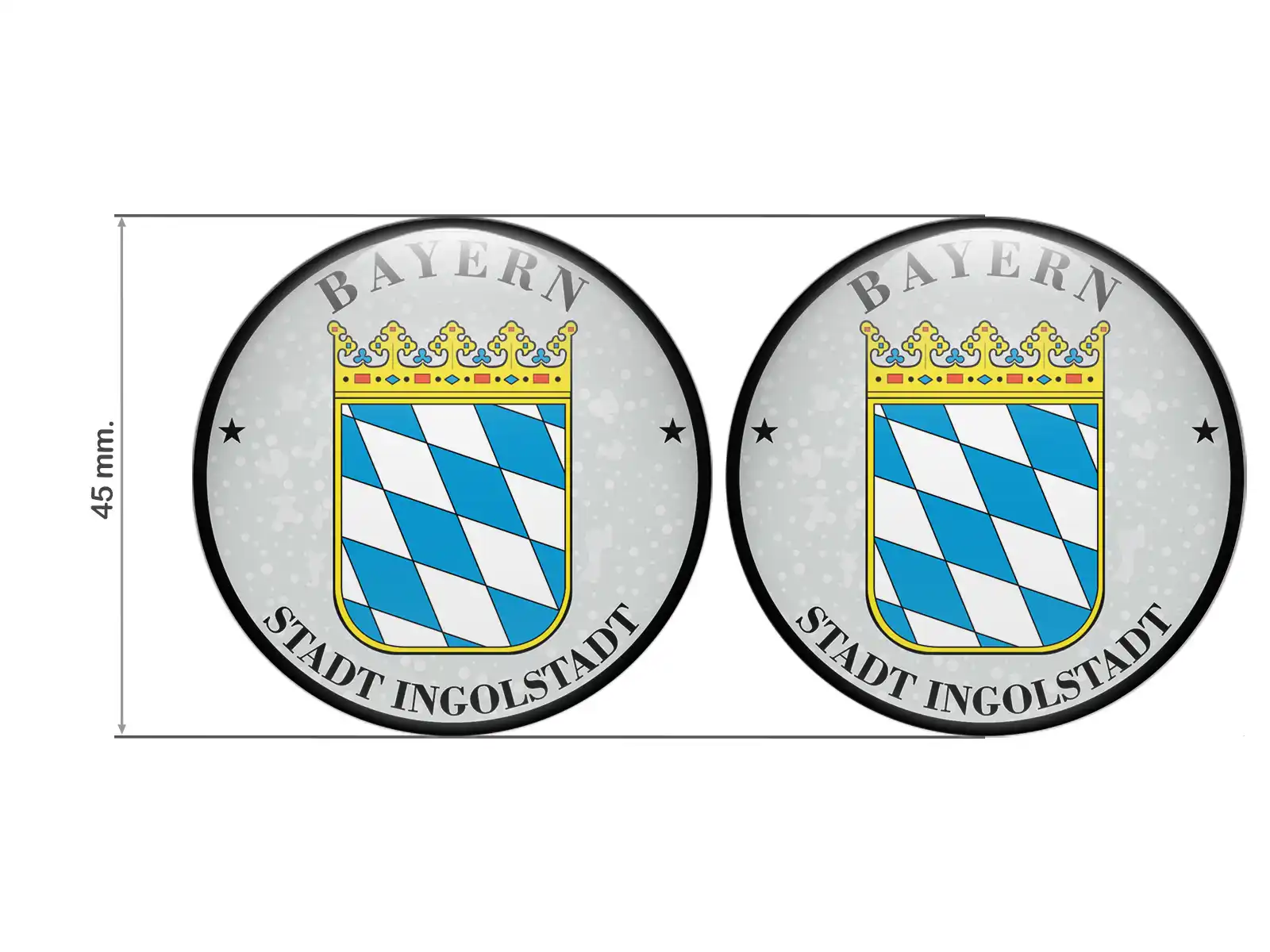 TÜV Kennzeichen-Sticker Stadt Ingolstadt Nummernschild plakette